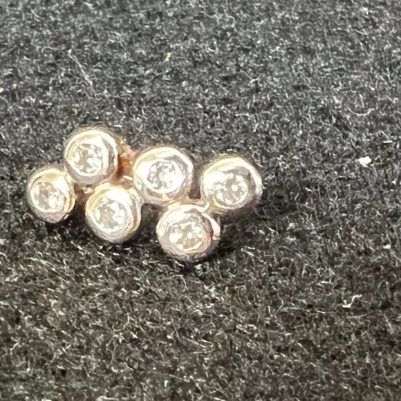 Vintage Sterling Silver and Rhinestone Pendant Charm 925 Silver - Picture 5 of 6